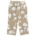 Ann Taylor Loft Womens 8P Beige White Floral Print Cropped Pants 100% Cotton Photo 4