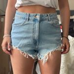 ZARA Frayed Jean Shorts Photo 0