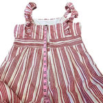 Lulus S Sleeveless Emilia Rae White and Red Striped Ruffle Culotte Jumpsuit Photo 10