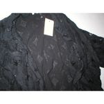 Pleione New Womens NWT Crochet Cardigan S Open Black Small Jacket Nice Soft USA Photo 6