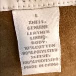 Charter Club  quilted Tan suede Leather Jacket size large Photo 5