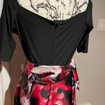 Olivia Miller Olivia Matthews Off Shoulder Marble Water Floral Print Asymmetric A-line Belt Formal Evening Photo 4