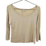 Max Mara Size M Scoop Neck Tee Shirt Beige Tan Quiet Luxury Old Money Aesthetic Photo 1
