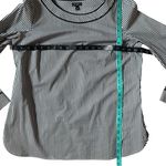 Talbots Piped Poplin Tunic Stripe Office Academia Size Large Petite Professional Photo 3