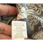 J Jill NWT Sz LG Black White Tropical Floral HiLo Popover Blouse Ruffle Peasant Photo 9