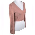 Mittoshop  Pink Ruched Crop Blouse Photo 2