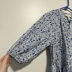 Apiece Apart Blue Mitte Floral Poplin Button Front Mini Dress Size XS Photo 6