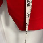 Thalia Sodi Red Blouse with Button Sleeve Accents Photo 5