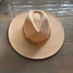 Cream Chain Link Strap Western Fashion Hat Photo 0