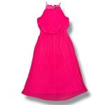 Sam Edelman Pleated Skirt Fit Flare Sleeveless Midi Dress Sundress Pink Small Photo 13