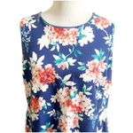 Lands' End Land’s End Women’s Plus Size 20W Floral Sheath Dress Blue Pockets Scoop Neck Photo 5