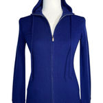 J.Crew Italian Cashmere Hoodie XS Blue 100% Full Zip Sweater Jacket FA07 Photo 0