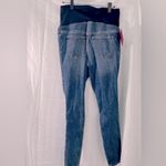 Isabel Maternity Crossover Panel Denim Distressed Skinny Jeans Size 4 Photo 3
