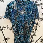 East 5th sheer blue butterfly wing side tie shirt 2X Photo 2