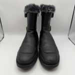 Merrell Tremblant Ezra J95308 Black Faux Fur Leather Boots Women's Size 8 Vibram Photo 1