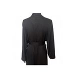 Natori Black Maxi Dress Long Sleeve Wrap Robe with Belt & Pockets Women's Large Photo 1
