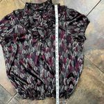 Apostrophe  Feather High Neck Blouse Large Photo 4