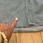 Vintage Denim Shirt Short Sleeve Women's L Embroidered Animal Scene Noah's Ark Blue Size L Photo 5