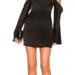Camila Coelho NWT  Charlie Black Satin Off Shoulder Mini Dress Size XXS Photo 0
