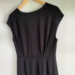 Trina Turk  Black Draped Tie Waist Sheath Dress Size 10 NWT Cocktail Work Party Photo 6