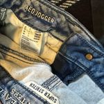 American Eagle Denim Jogger Pants Sz 0 Super Stretch Jeans Ankle Cuff Photo 14