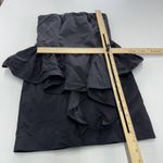 Pearl Marchesa Dress Womens 6 Black Strapless Ruffle Mini Evening Party Cocktail Photo 6