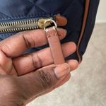 Calvin Klein Y2k Cross Body Bag Quilted Fabric Blue Brown Photo 11