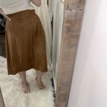 Jag jeans  Elegant Brown faux suede midi Skirt size large Photo 1