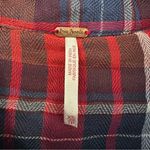 Free People  Magical Plaid Floral Embroidered Button Down Shirt Womens XS Photo 5