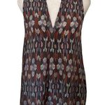 Joie gray, red & purple watercolor sleeveless silk tank top size XS Photo 0