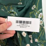 Reformation Anthropologie  Silk Overland Floral Emerald Top Size 12 NWT Photo 7