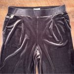 Loft Velvety Wide-Leg Dark Silver Dress Pants | Luxe Loungewear | Size Medium Photo 2