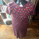LuLaRoe artsy colorful travelcore S Carly Swing Dress Photo 1