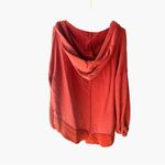 POL  Women's Burnt Orange Asymmetrical Hoodie Top Photo 2