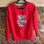 Colosseum Athletics University of Wisconsin Bucky Badger Sequin Sweatshirt Size Small Photo 0