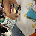 Anthropologie NWT Maeve Postcard Graphic T-Shirt White Size XS Photo 2