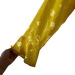 ASOS  Floral Jacquard Long Sleeve Wrap Mini Dress Yellow Sz 2 Photo 5