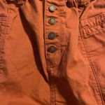 Hollister Size XS Burnt Orange Ultra High Rise Button Up Skirt Raw Hem Mini Photo 2