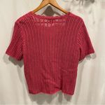 Cute 90’s Rose shaker knit scallop trim cottage core v Photo 4