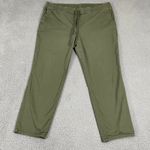 Old Navy  Pants Women 18 Olive Pull on Drawstring Stretch Flat Front Photo 0