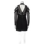 Self Portrait Self-Portrait Purl Knit Lace Cut-out Shoulder Dress 4 Photo 6