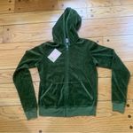 Juicy Couture  Pam Gela Fond Velour Basics Zip Hoodie Green Women's Large NWT Photo 0