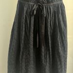 Y2K Vintage Embroidered Black Dress Cotton Racerback Ribbon Waist Babydoll Photo 1