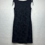 Fashion Bug Black suede sleeveless A-line silhouette dress Sz 10 Boat neckline Photo 5