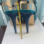 ALDO Womens Detamble Peep Toe High Heels Ankle Strap Blue EU 38 Photo 11