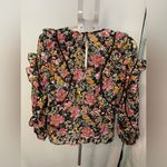 Topshop ‎ ruffle sheer floral blouse size 6 Photo 7