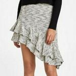 ZARA NWT Asymmetrical Marled Tweed Boucle Ruffle Skirt Size XS Photo 0