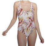 Kona Sol  V-Neck Cross Back Floral Print Medium Coverage onepiece swimsuit Size M Photo 0