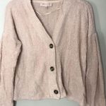 Philosophy  light baby pink button down cardigan sweater size small Photo 1