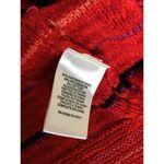 Sigrid Olsen Sport Women TurtleNeck Sweater Sz Med Red Striped Button Detail Photo 10